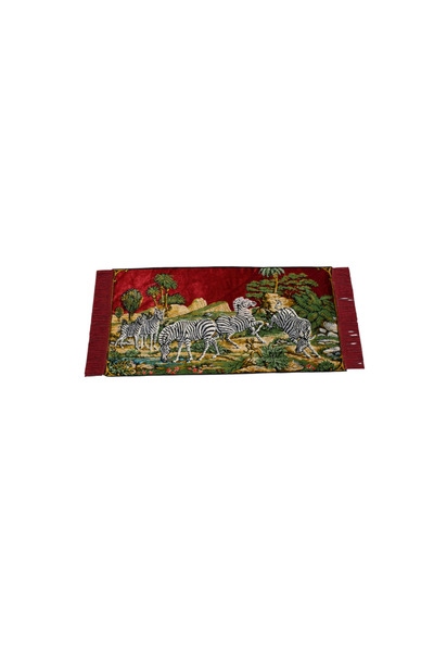 Kilim Antik Doğa Tasvirli Zebra Temalı Duvar Halısı 0574 - Yeni - Çok Renkli