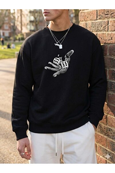 Trend Sizde Zar negru unisex cu imprimeu confortabil pentru toamna iarna gule...