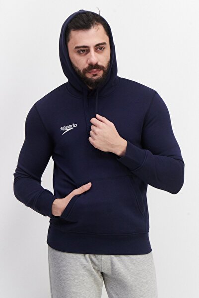 SPEEDO Men Hooded Long Sleeve Embroidered Logo Sweatshirt, Navy