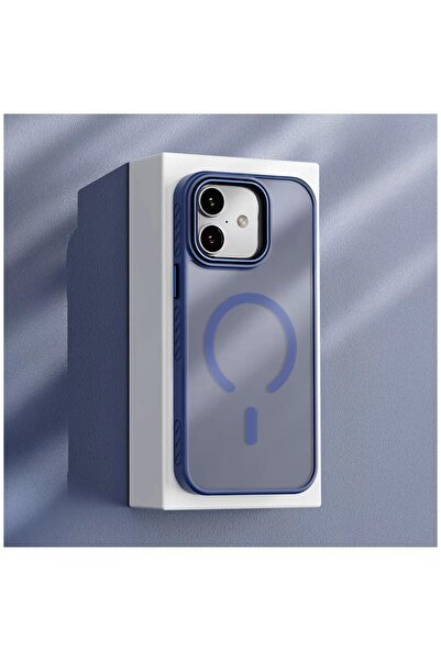 Zebana Apple iPhone 17 Uyumlu Kılıf Aura M-safe Silikon Kılıf Lacivert