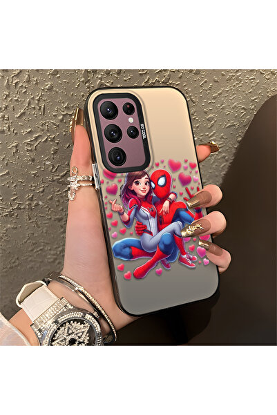 Hontinga حافظة سيليكون رفيعة مقاومة للصدمات بنمط سبايدر مان متوافقة مع هاتف س...