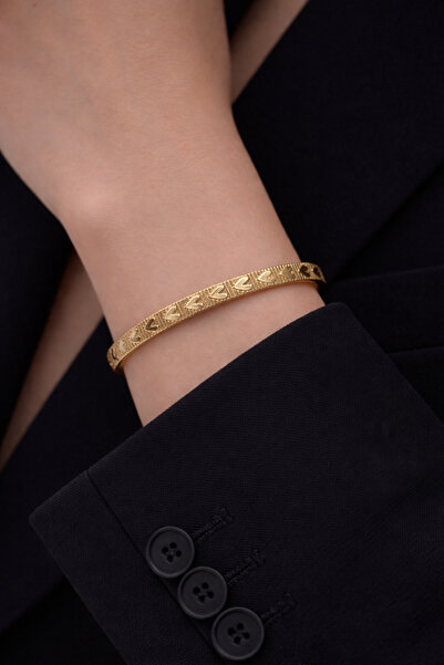 Bellasmi Butik Çelik ayarlanabilir kelepçe model kalpli bileklik