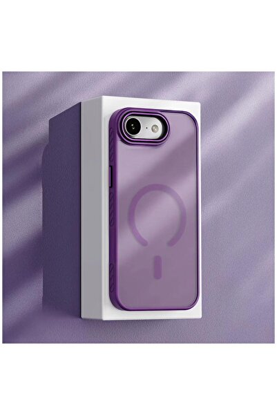 Zebana Apple iPhone 16e Uyumlu Kılıf Aura M-safe Silikon Kılıf Mor