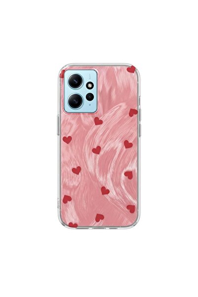 Pro Aksesuar Xiaomi Redmi Note 12 Compatible Case Heart Pattern Silicone Case...