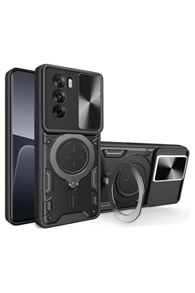 Generic Armor Case for Tecno Camon 40 Pro with Slide Camera Cover, Grade Shockproof Case with Rotatable Big