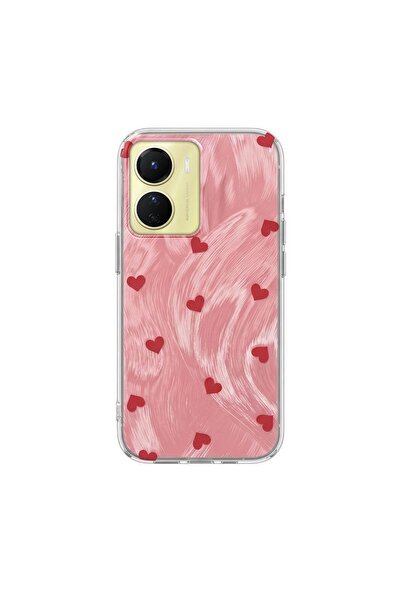 Zebana حافظة متوافقة مع هاتف Vivo Y16، حافظة من السيليكون على شكل قلب وردي، ح...