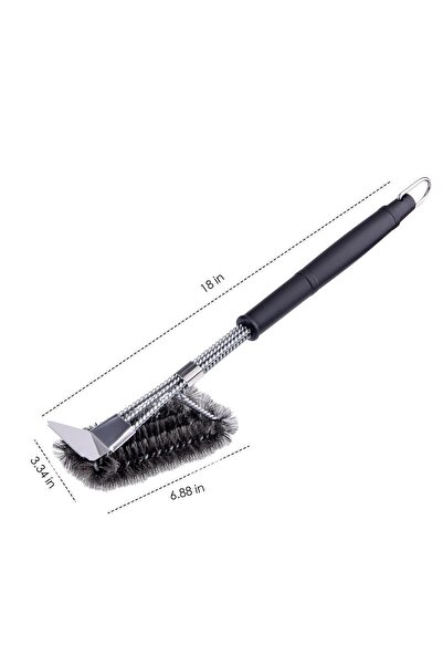 Arabest Grill Brush with Scraper,Safe Wire Scrubber, Universal Fit BBQ Cleane...