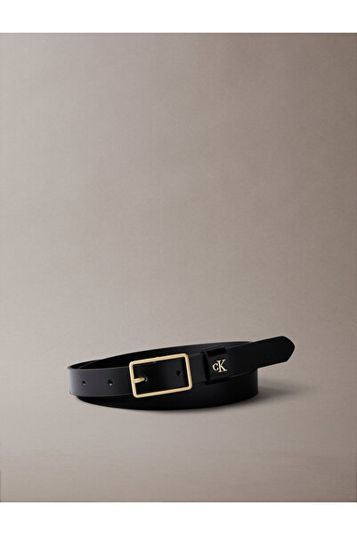 Calvin Klein Monogram Hardware Rectangle Buckle Belt