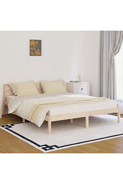 vidaxl Bed Frame without Mattress Solid Wood Pine 160x200cm