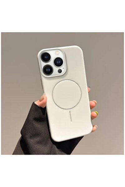 Zebana iPhone 15 Pro Compatible Case Vivid Silicone Case White