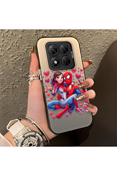 Hontinga حافظة سيليكون رفيعة مقاومة للصدمات بنمط سبايدر مان متوافقة مع Poco X...