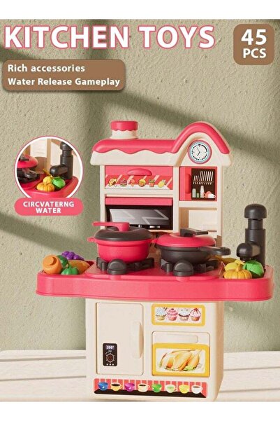 Generic 45-piece kitchen play set, children's role-playing cookware indoor DIY kitchen toy game