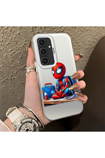 Hontinga حافظة سيليكون رفيعة مقاومة للصدمات بنمط سبايدر مان متوافقة مع هاتف س...