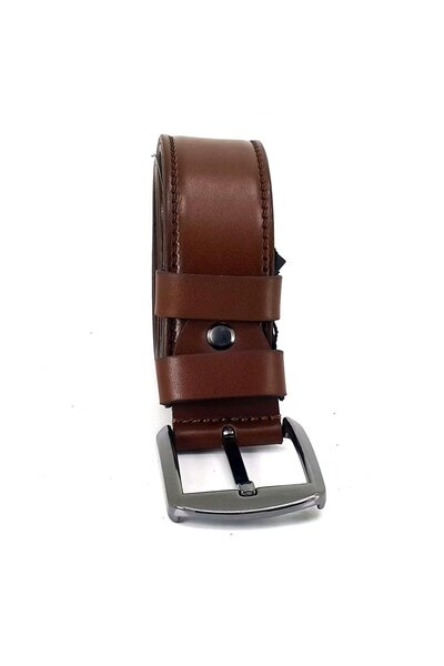 nehironline حزام جينز رجالي ساراك 1105 23K بعرض 4 سم بلون الجوز