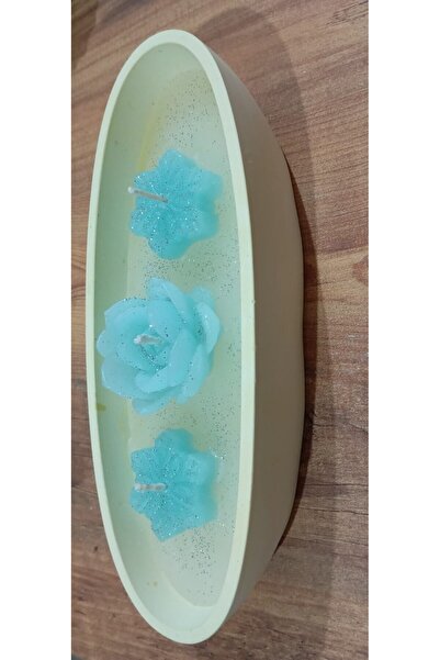 SAGA DEKORASYON & HEDİYELİK Büyük Kayık Tabak Mumluk