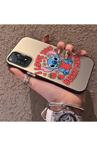 Hontinga حافظة رقيقة وصلبة متوافقة مع كاميرا Redmi Note 11 Pro 4G، بنمط مخيط