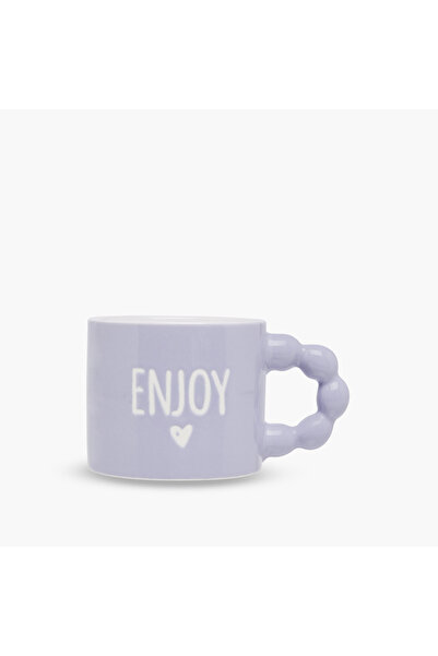 Lifestyle Typographic Accent Bone China Mug with Handle - 330 ml
