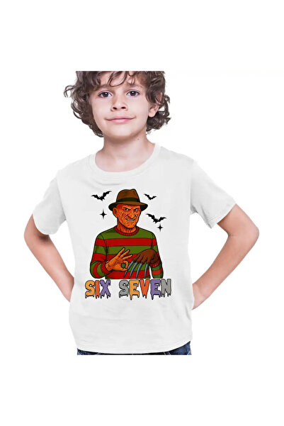 OEM Tricou Copii Baieti Six Seven Freddy Krueger 67 Halloween