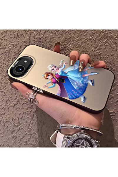 Hontinga حافظة صلبة رفيعة متوافقة مع كاميرا iPhone 16e، بنمط إلسا