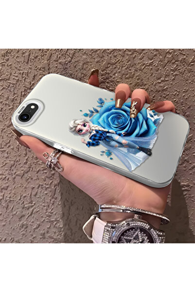 Hontinga حافظة صلبة رفيعة متوافقة مع كاميرا iPhone 7/8/SE 2020 2022، نمط إلسا