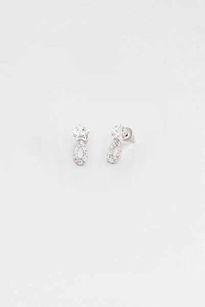 So CHIC... Yıldız Tanrıçası 18 Ayar Beyaz Altın Kaplama Gümüş Küpe