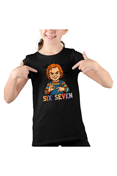 OEM Παιδικό Κοριτσίστικο T-shirt Six Seven Horror Chucky 67 Halloween