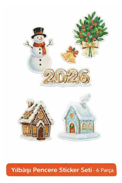 TrueIz Studio Yılbaşı Temalı Mat Sticker/Çıkartma Seti