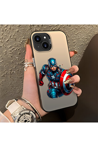 Hontinga حافظة سيليكون رفيعة مقاومة للصدمات بنمط كابتن متوافقة مع هاتف iPhone 13