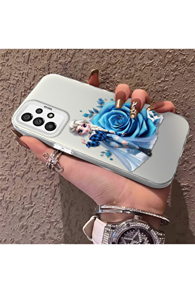 Hontinga حافظة صلبة رفيعة متوافقة مع كاميرا سامسونج جالاكسي A73، بنمط إلسا