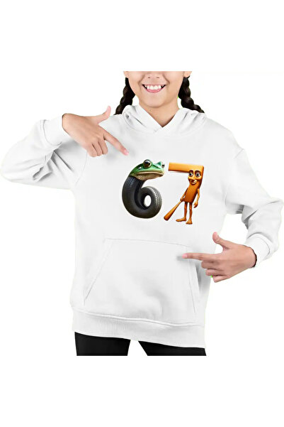 OEM Hanorac Copii Fete Six Seven Tung Tung Sahur Italian Brainrot Meme