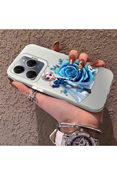 Hontinga حافظة صلبة رقيقة متوافقة مع كاميرا تكنو سبارك 20 برو 5G بنمط إلسا