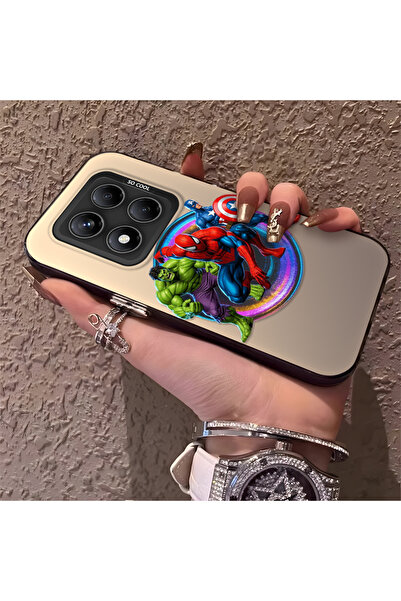 Hontinga حافظة رقيقة وصلبة متوافقة مع كاميرا Redmi Note 14 Pro 4G مع نمط Hero