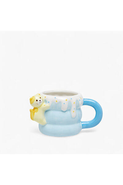Lifestyle Cat Dolomite Mug with Handle - 370 ml