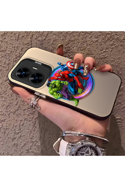 Hontinga حافظة صلبة رقيقة متوافقة مع كاميرا Realme C55 مع نمط Hero