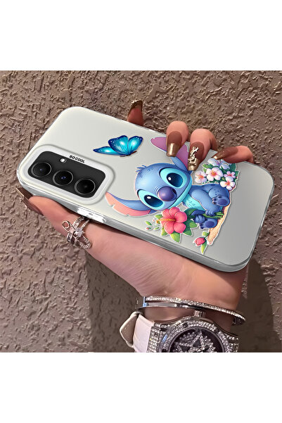 Hontinga حافظة صلبة رفيعة متوافقة مع كاميرا سامسونج جالاكسي A55 مع نمط مخيط