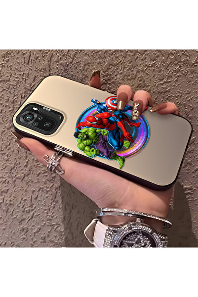 Hontinga حافظة صلبة رفيعة متوافقة مع كاميرا Redmi Note 10S، بنمط Hero