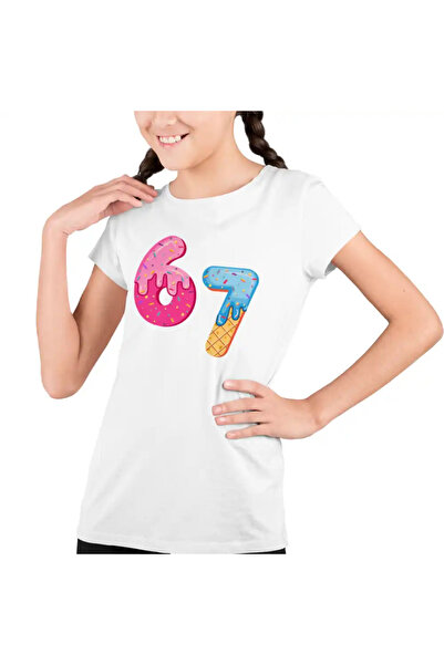 OEM Tricou Copii Fete Six Seven Gogosi Crema Ciocolata