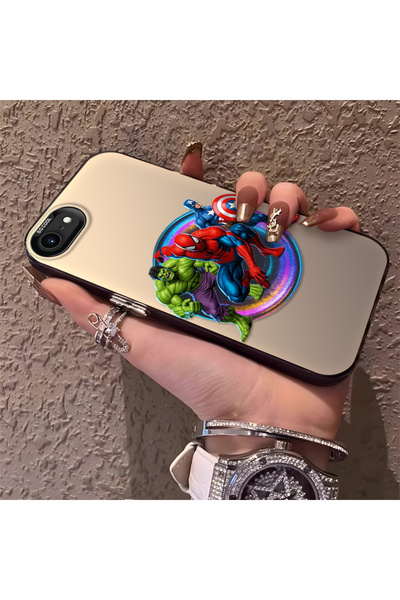 Hontinga حافظة صلبة رفيعة متوافقة مع هاتف iPhone 7/8/SE 2020 2022 مع نمط Hero