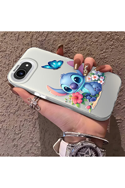 Hontinga حافظة صلبة رفيعة متوافقة مع كاميرا iPhone 16e مع نمط مطرز