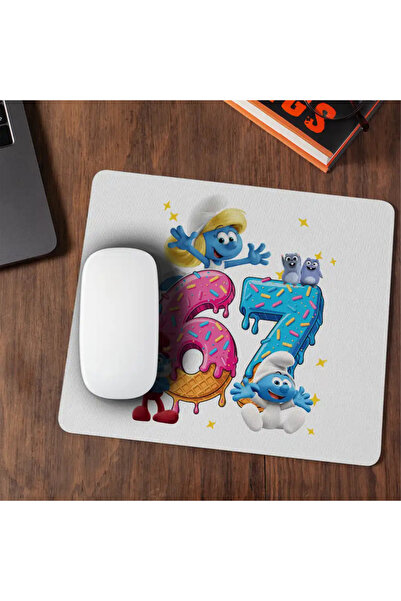 OEM Mousepad Six Seven Smurfette Baby Smurf