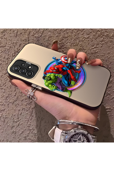 Hontinga حافظة صلبة رفيعة متوافقة مع كاميرا سامسونج جالاكسي A52 بنمط Hero