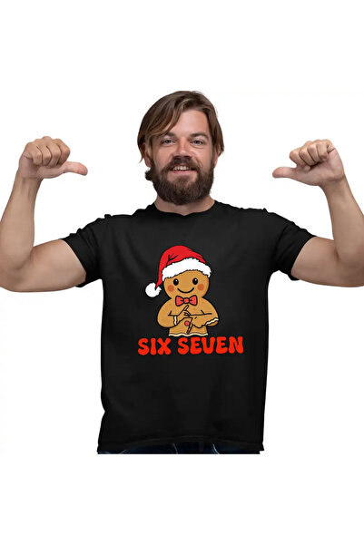 OEM Tricou Barbati Six Seven Omul de Turta Dulce Craciun