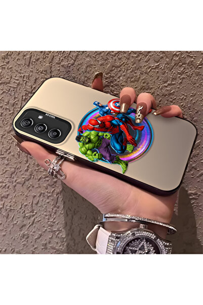 Hontinga حافظة صلبة رفيعة متوافقة مع كاميرا سامسونج جالاكسي A24 بنمط Hero