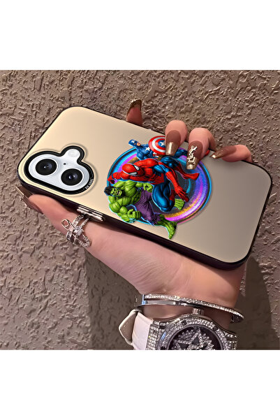 Hontinga حافظة صلبة رفيعة متوافقة مع كاميرا iPhone 16 مع نمط Hero