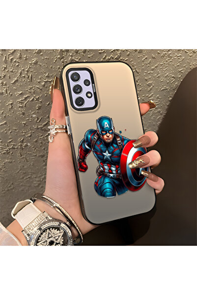 Hontinga حافظة سيليكون رفيعة مقاومة للصدمات بنمط كابتن متوافقة مع هاتف سامسون...