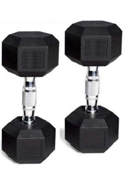 Other Hex Rubber Dumbbell Set 2x5Kg – Multi-Color Alloy Fitness Weights for H...