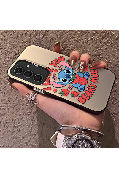 Hontinga حافظة صلبة رفيعة متوافقة مع كاميرا سامسونج جالاكسي S24 بلس مع نمط مخيط