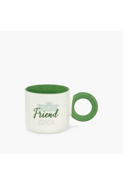 Lifestyle Slogan Print New Bone China Mug - 320 ml