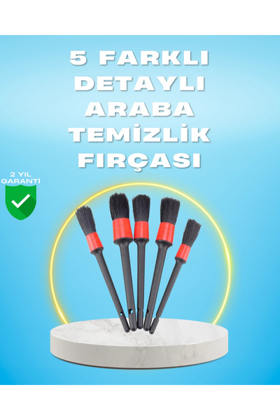 Epilons مجموعة من 5 فرش تنظيف السيارة - تنظيف عميق مع فرش بأحجام مختلفة