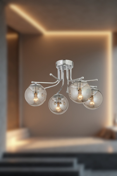 RONİSU AYDINLATMA Novira Sarkıt Avize– 4 Farlı Renk Seçenekli Modern Tasarım ...